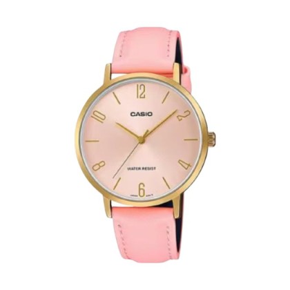 Casio General LTP-VT01GL-4B Pink Leather Women Watch